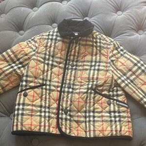 Burberry Quilted Jacket in Beige, Black & Red Nova Check
